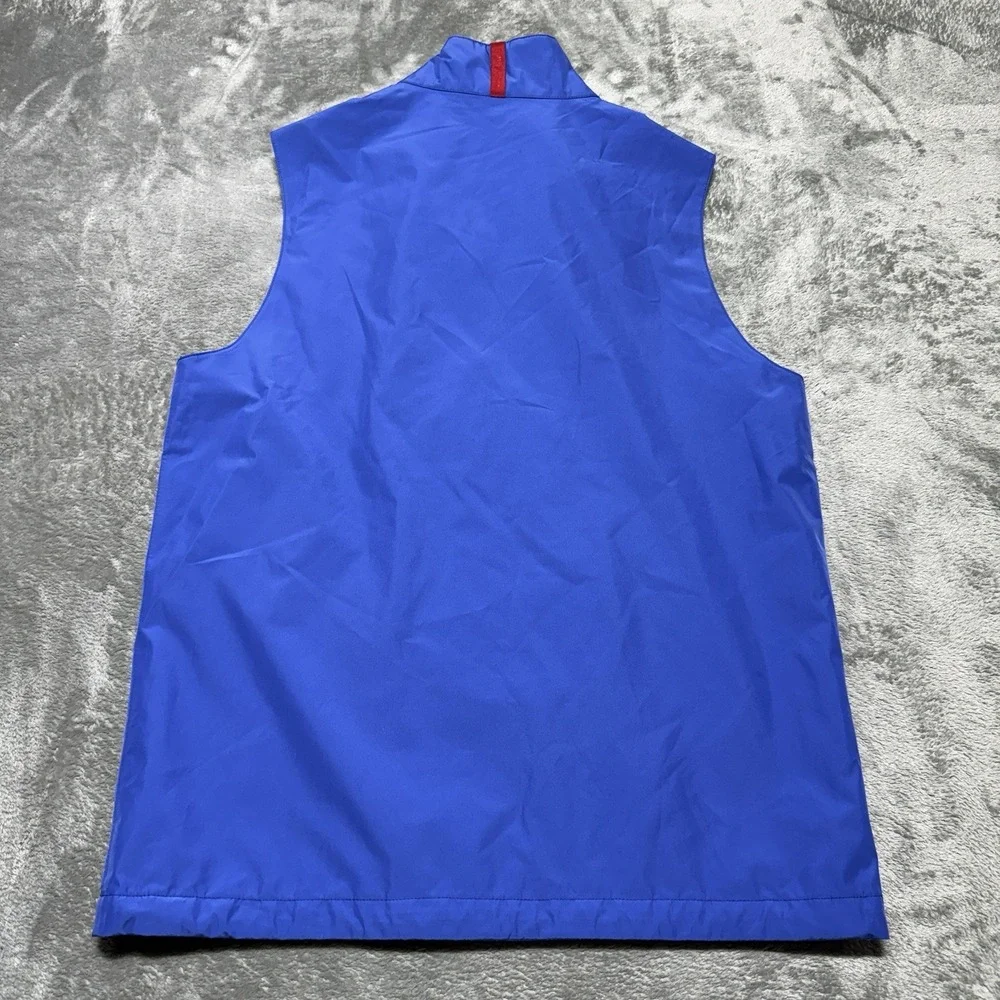 Vineyard Vines Men's XS Performance Vest Blue Full‎ Zip Red Accents Lightweight